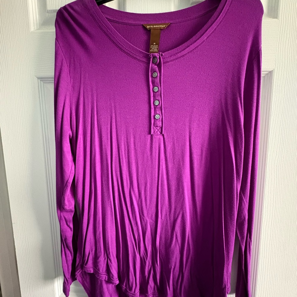 Bit & Bridle Vibrant Purple Long Sleeve Top